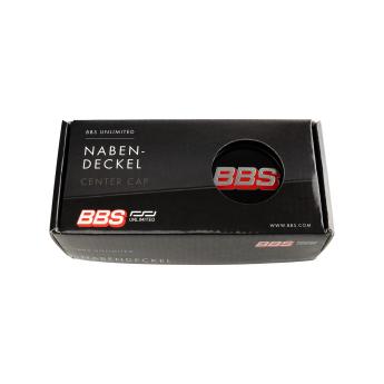 Preview: 4 x BBS 2D Nabendeckel Ø56mm schwarz, Logo silber/rot - 10025114